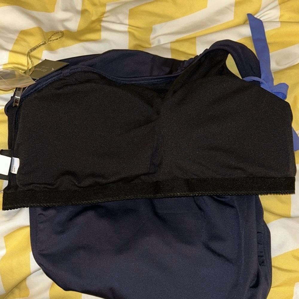 Kate Spade One-Shoulder Navy Blue Swimsuit - Picture 6 of 8